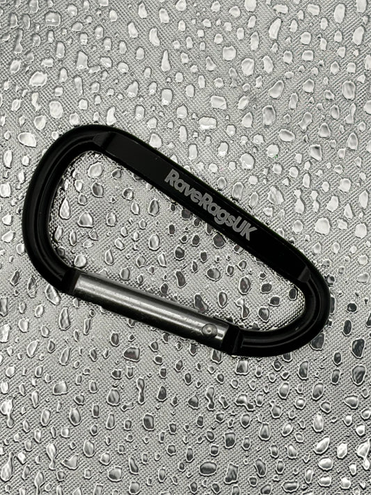 RaveRagsUK Black Carabiners – Pair | Free UK Shipping